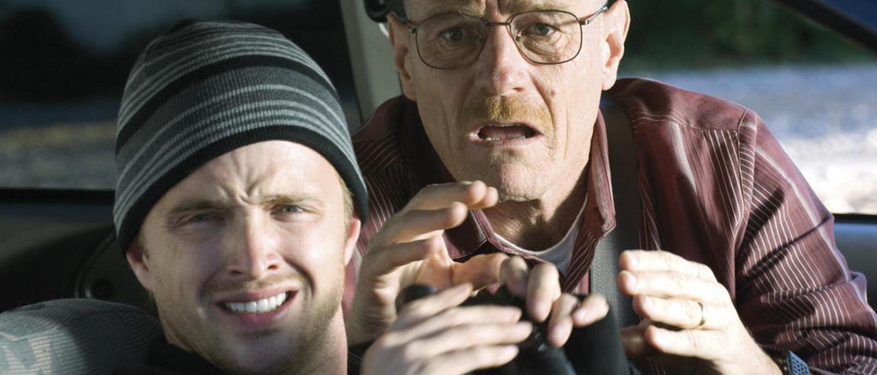 Aaron Paul (Jesse) y Cranston. // Movistar+