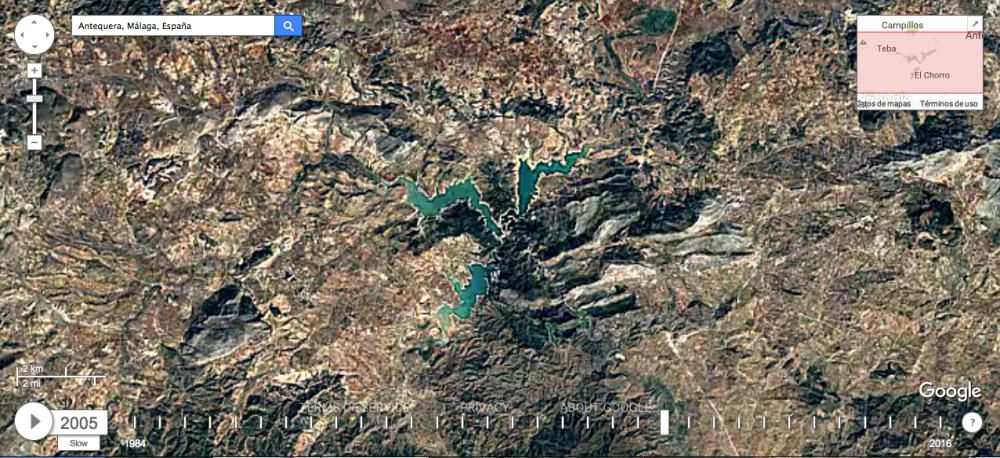 Así ha cambiado la provincia de Málaga desde 1984 a 2016.