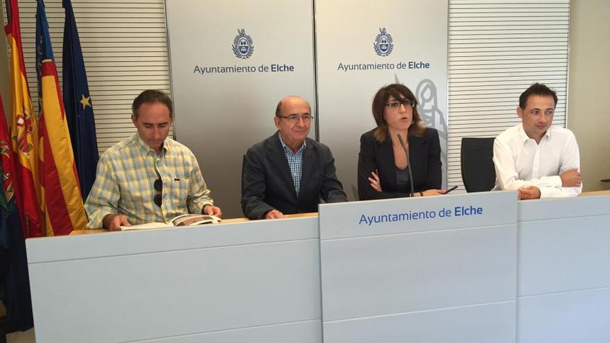 Pepe Antón, Fernando García Fontanet, Patricia Macià y Fernando Durá, en rueda de prensa esta mañana