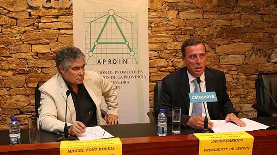 Miguel Font Rosell y Javier Garrido, en la presentación de la encuesta de Aproin.