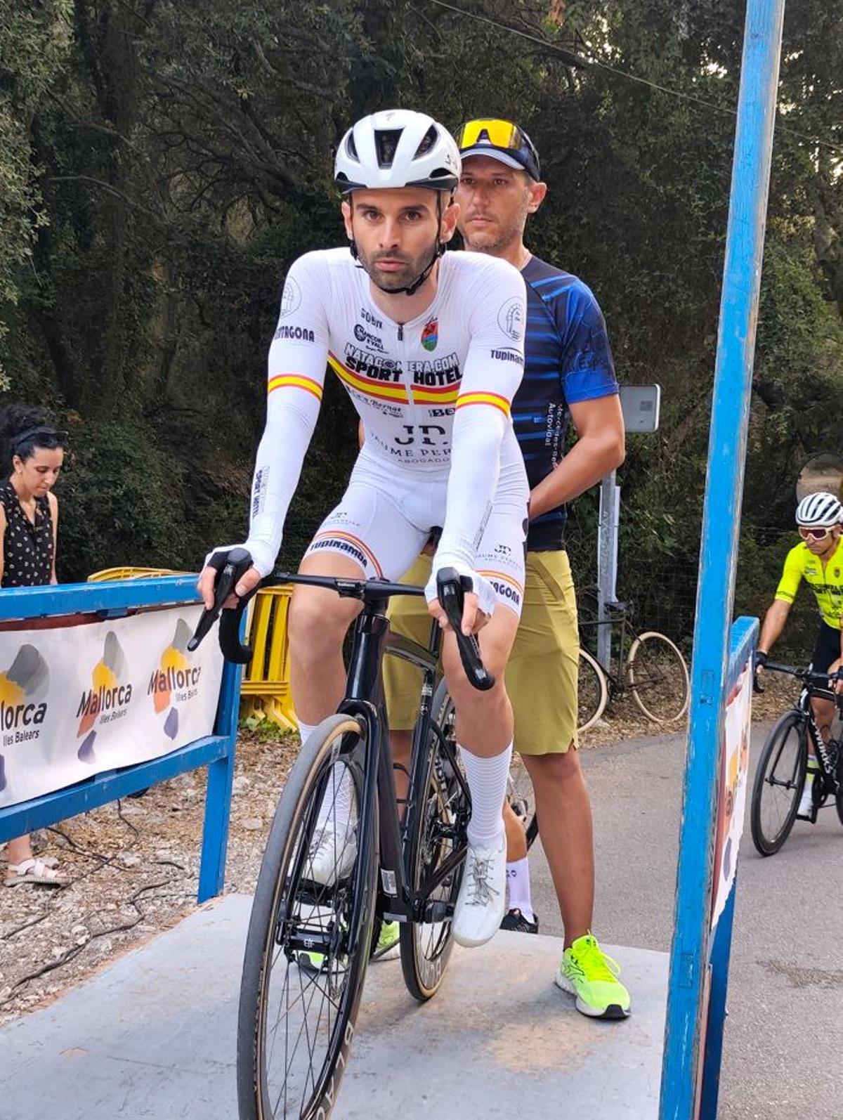 Lluís Borràs, en el momento de tomar la salida en Randa.