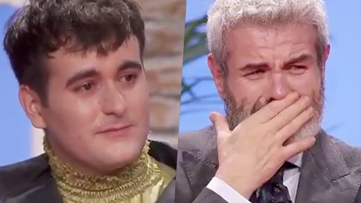 Palomo Spain y Lorenzo Caprile emocionados en la gran final de 'Maestros de la costura 3'