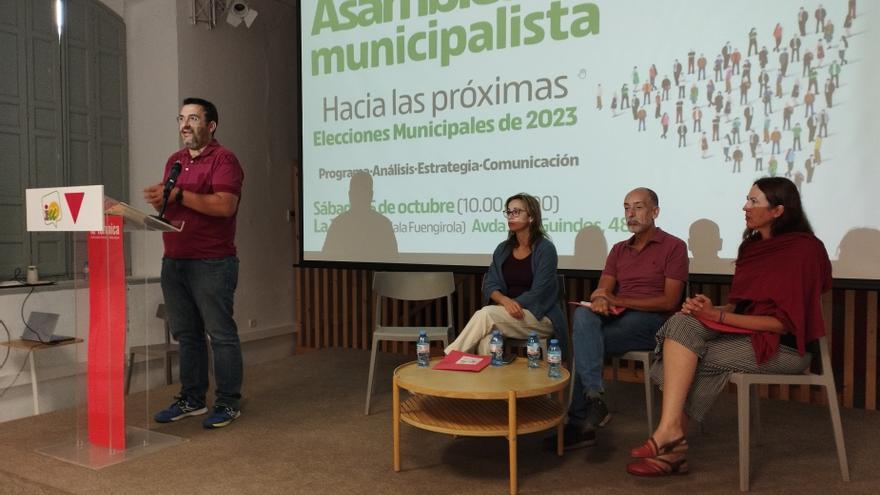 Intervención de Guzmán Ahumada, durante la asamblea de IU