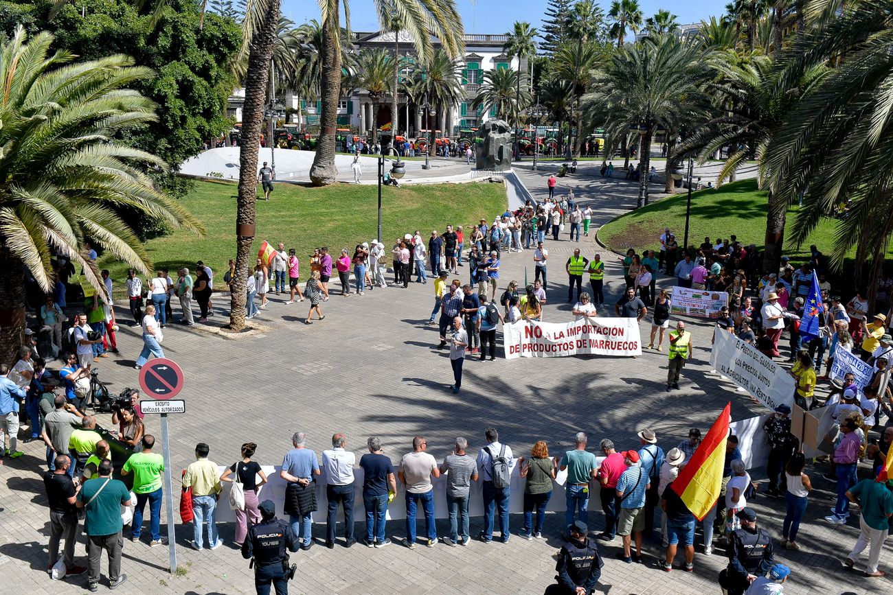 Tractorada del sector primario en Las Palmas de Gran Canaria (21/02/24)