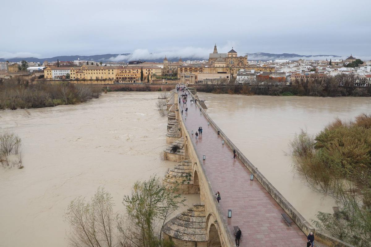 El Guadalquivir, hoy, a su paso por el Puente Romano
