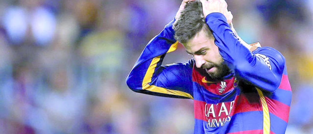 Piqué, tras ser expulsado frente al Athletic.