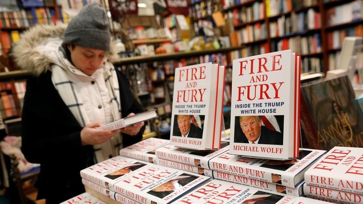 El polémico libro sobre Trump, en una librería de Nueva York