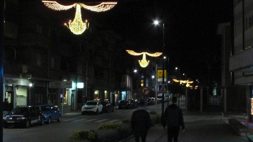 La iluminación navideña en la avenida de las Gaviotas.