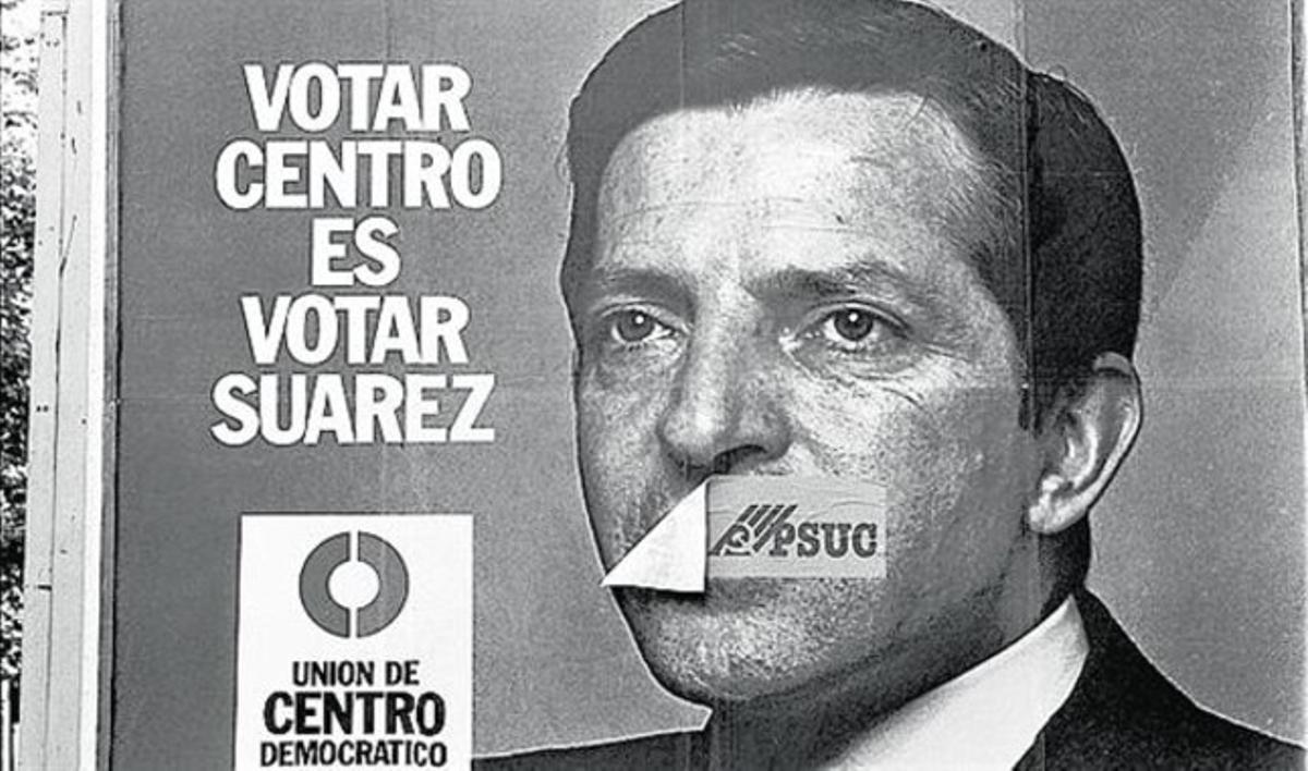 Candidat. Cartell electoral de la UCD el 1977.