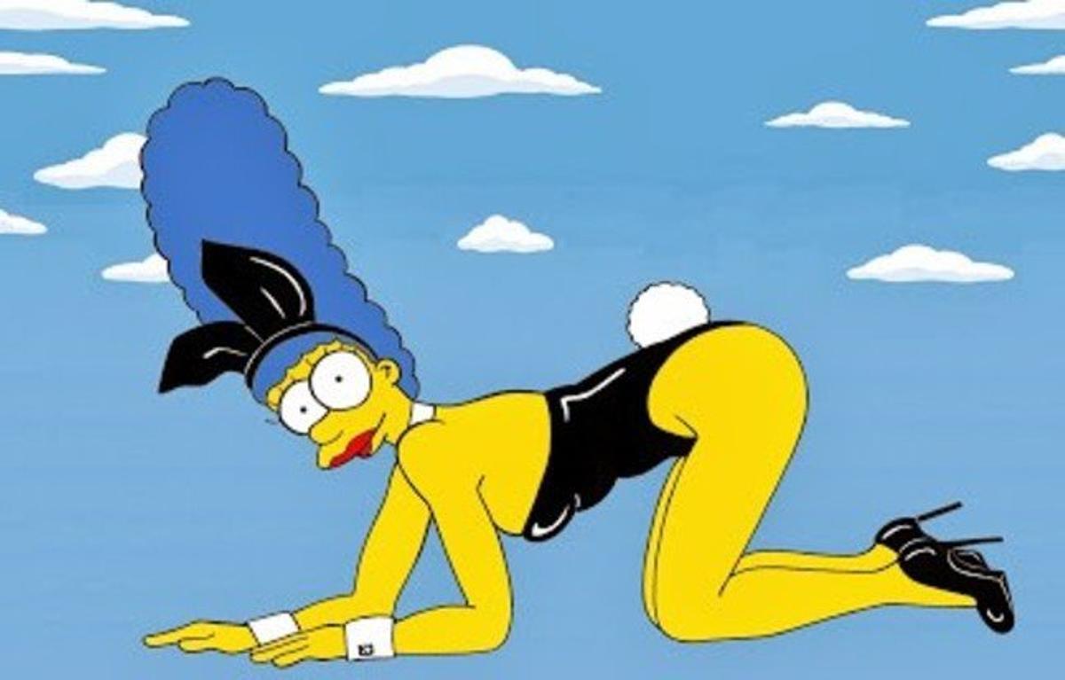 El dibuix de Groening celebra el 25è aniversari vestida de conilleta ’Play Boy’.