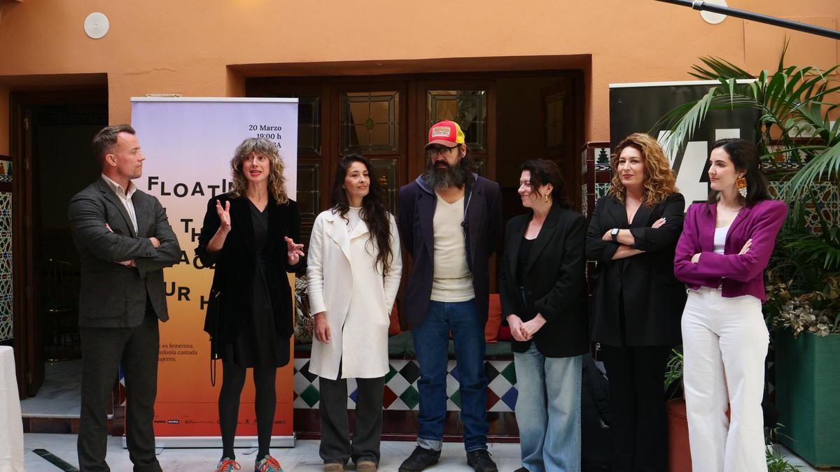 Presentación del concierto 'Floating in the air. The peace in our hands' que se estrenará este jueves en el C3A.