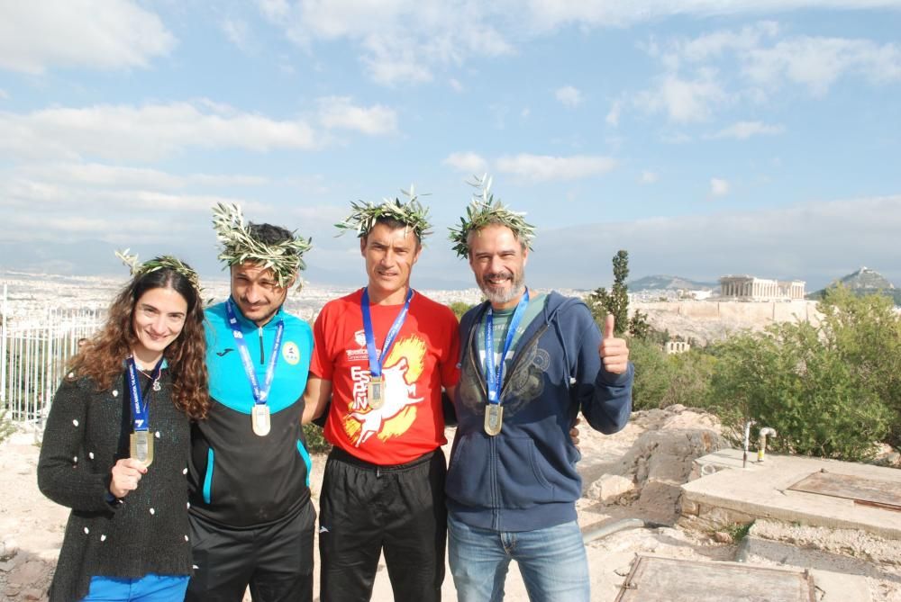 Los alistanos en la maratón de Atenas.