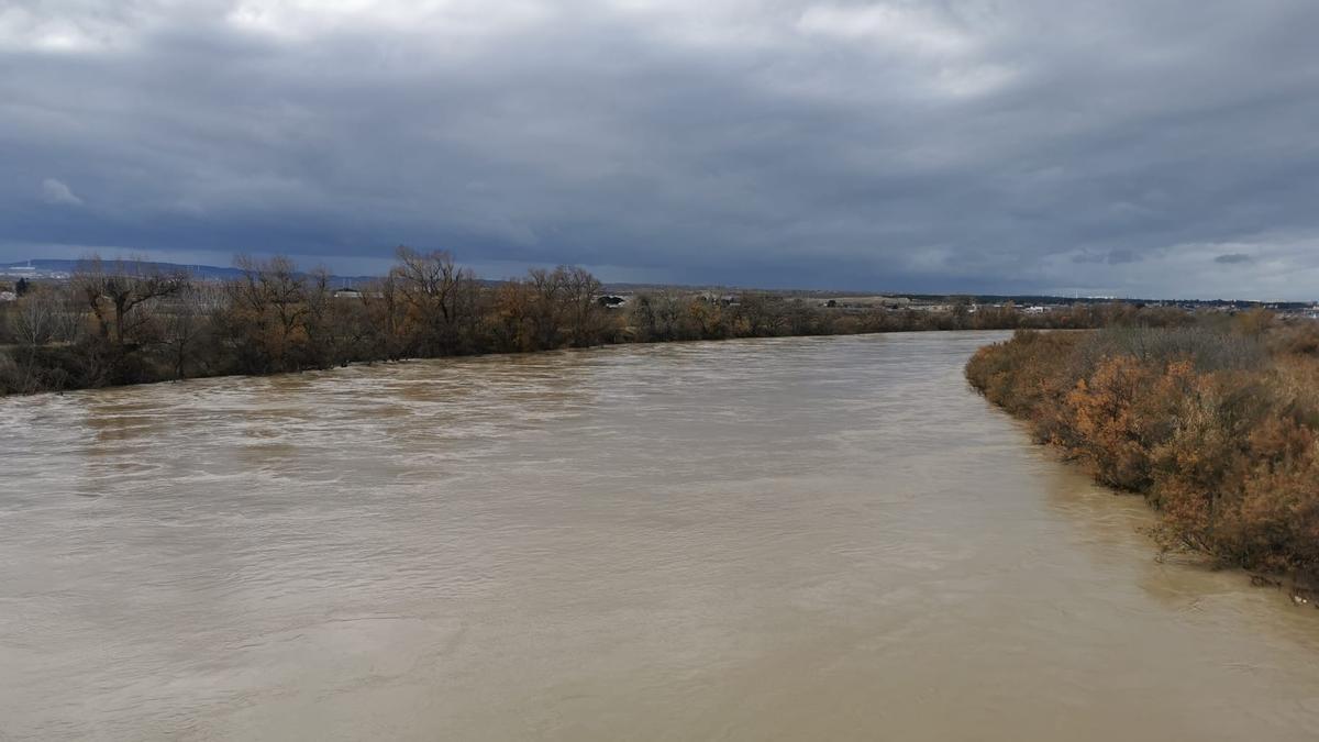 El Ebro, esta mañana a su paso por Movera.