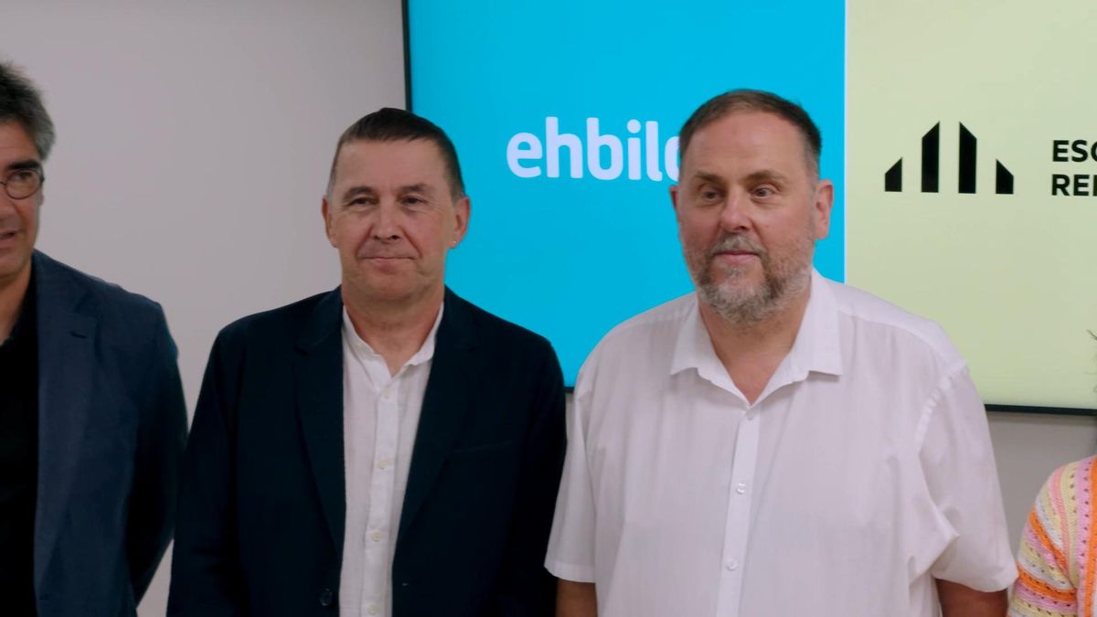 Reunión de Oriol Junqueras y Arnaldo Otegi Reunión de Oriol Junqueras y Arnaldo Otegi