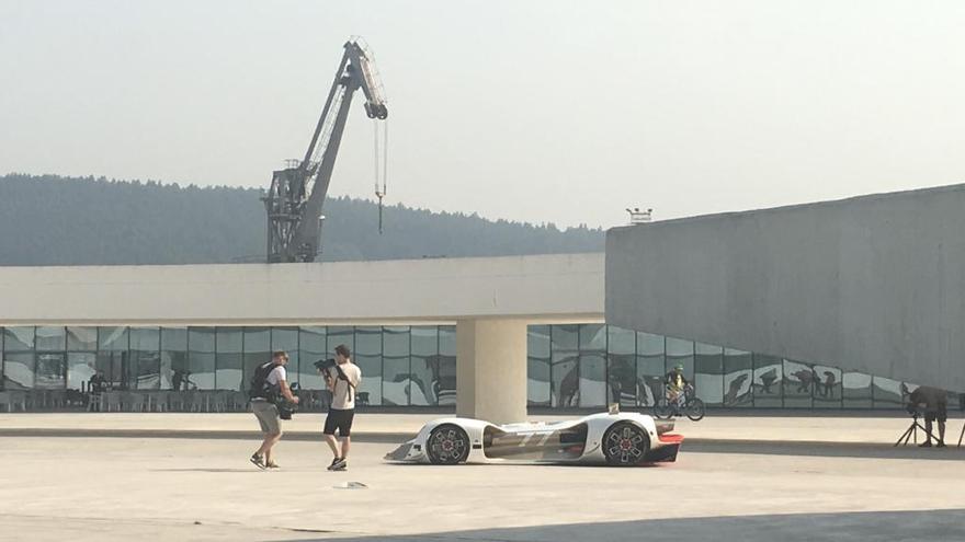 El coche eléctrico de Fórmula 1, en el Centro Niemeyer.