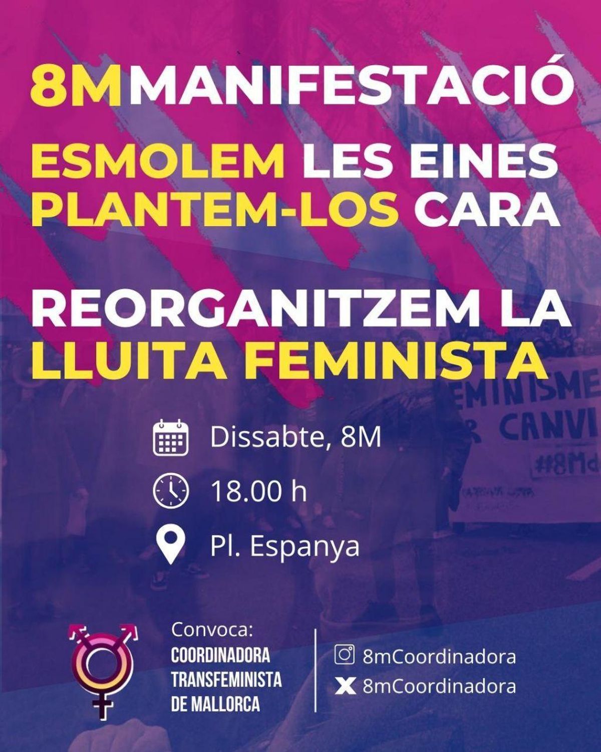 Cartel de la Coordinadora Transfeminista de Mallorca para la manifestación de este año.