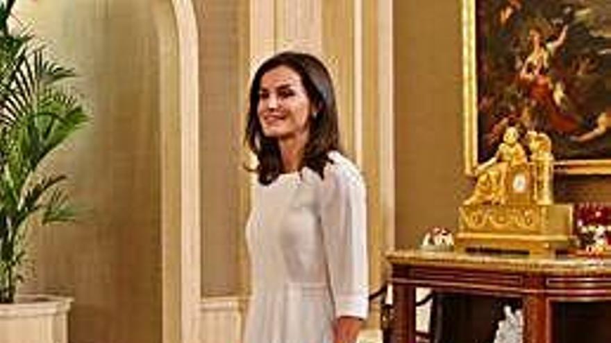 La reina Letizia, ayer.