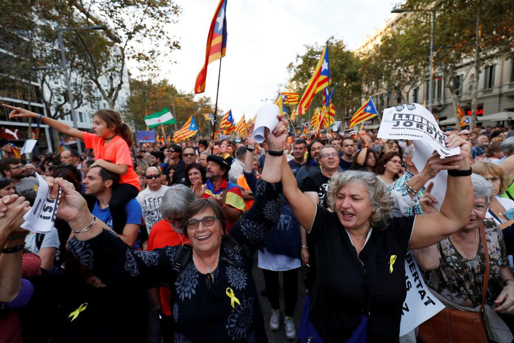 Manifestación en Barcelona en contra del artículo 155