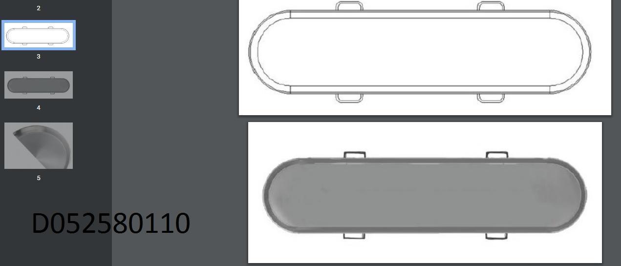 Imagen con el número del diseño industrial propiedad de Carlos Navarro registrado en el 2017