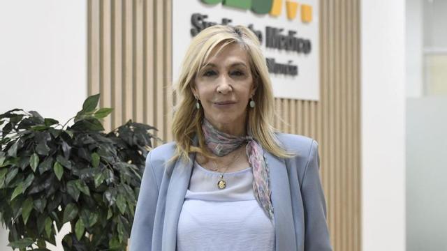 Virginia Izura, nueva presidenta del Sindicato Médico en la Región, atiende a La Opinión en la sede de CESM.