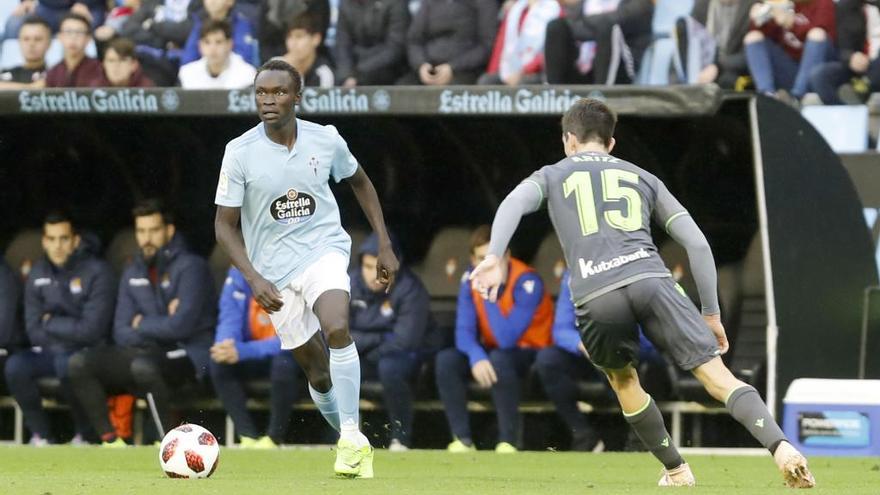 Pione, durante el partido ante el Eibar.