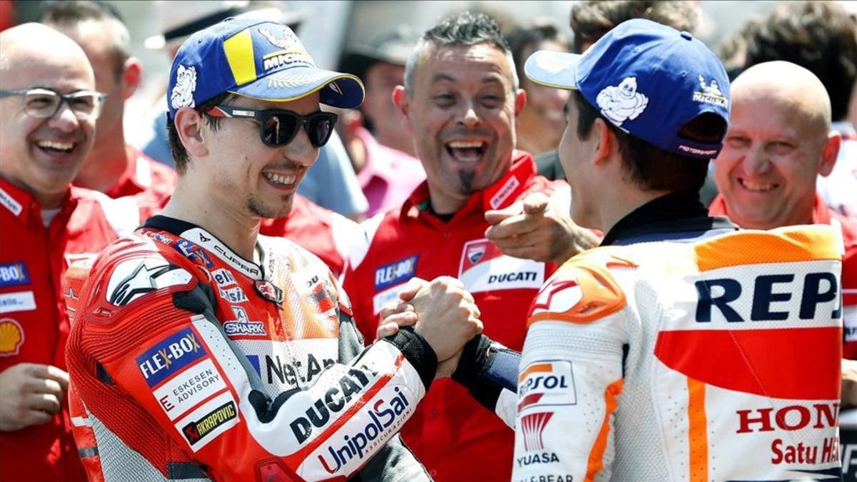 Lorenzo y Márquez, futuros compañeros en Honda