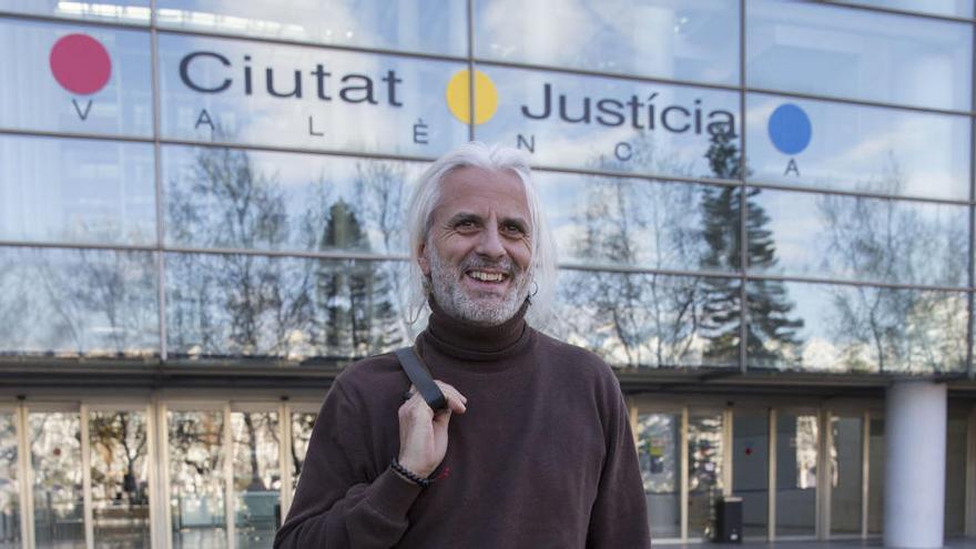 Marcos Benavent, a su llegada a la Ciudad de la Justicia.