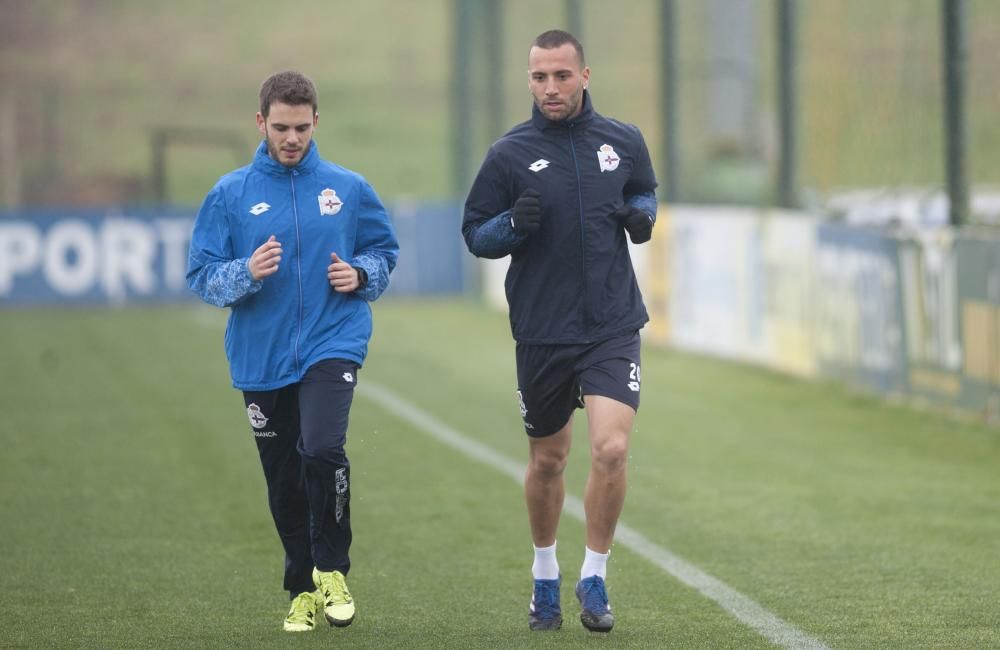 Entrenamiento del Deportivo en Abegondo