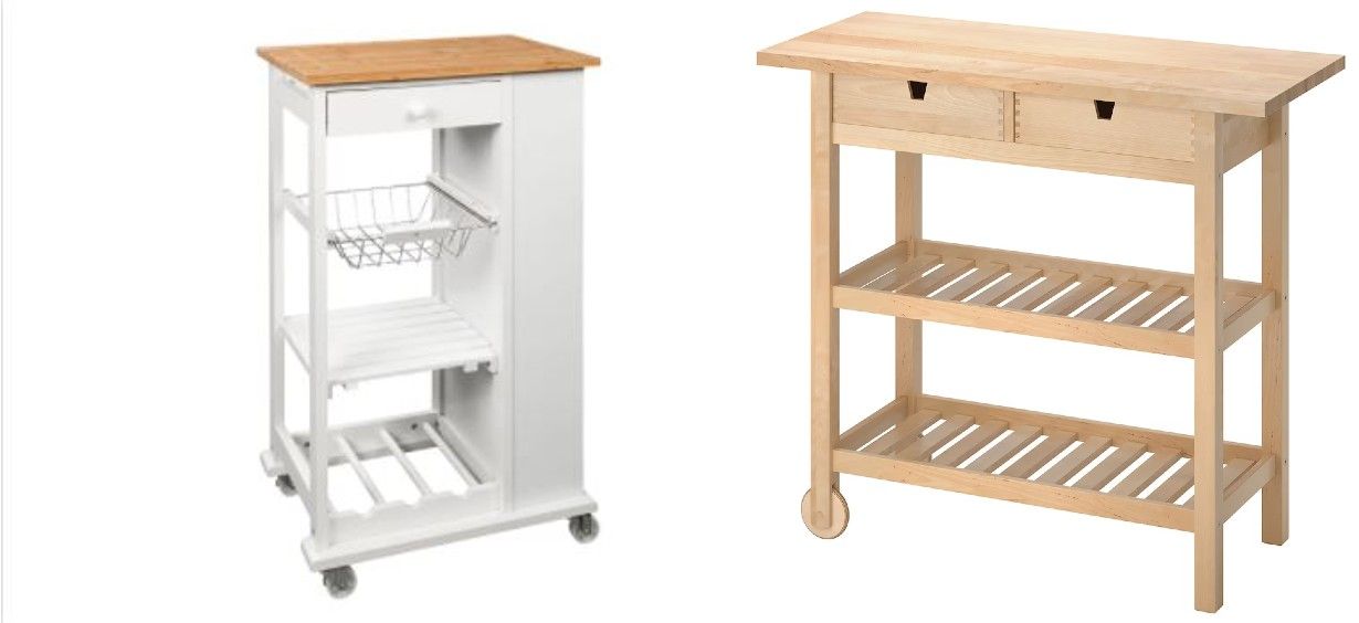 OFERTAS LIDL IKEA | A la izquierda el carrito de Lidl, a la derecha el de Ikea