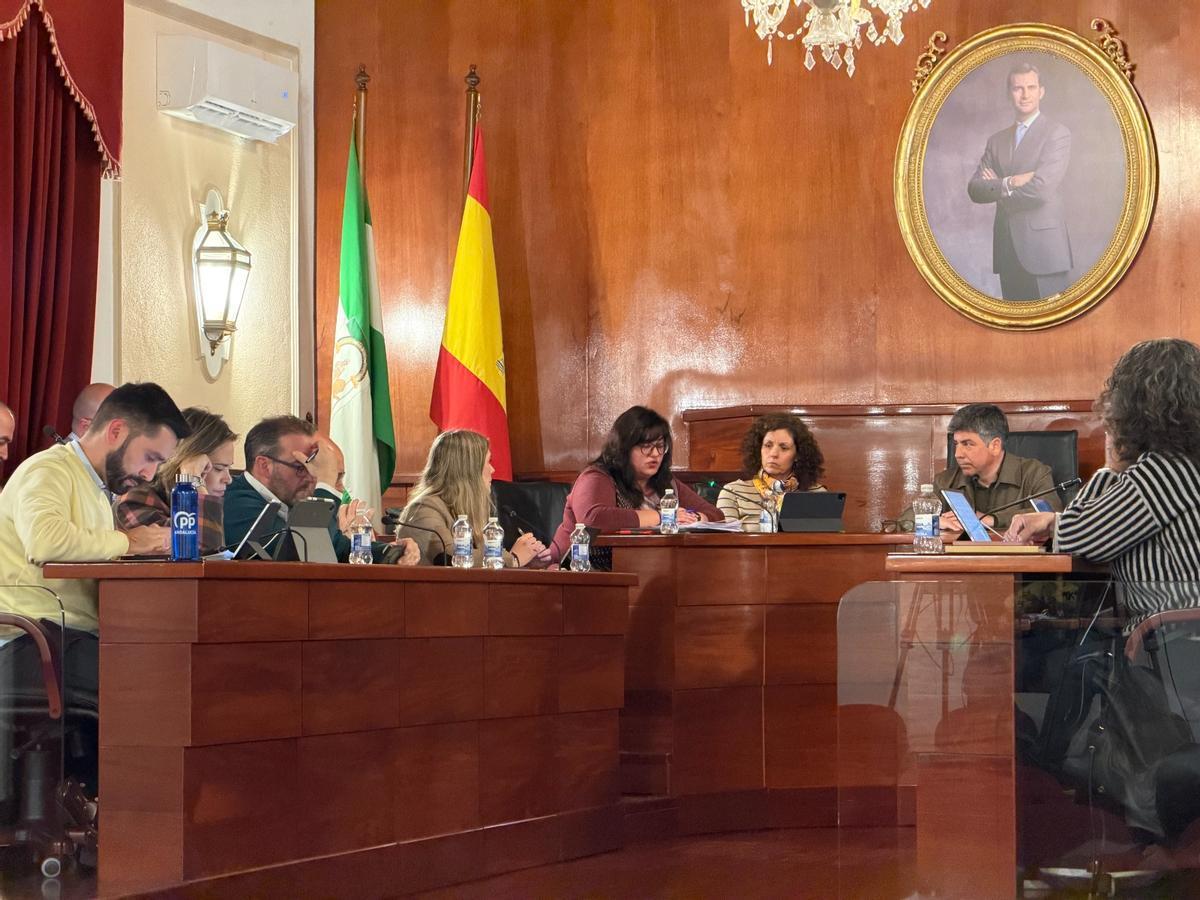 La teniente de alcalde de Hacienda de Montilla, Antonia Ramírez, interviene durante el pleno extraordinario de presupuestos.