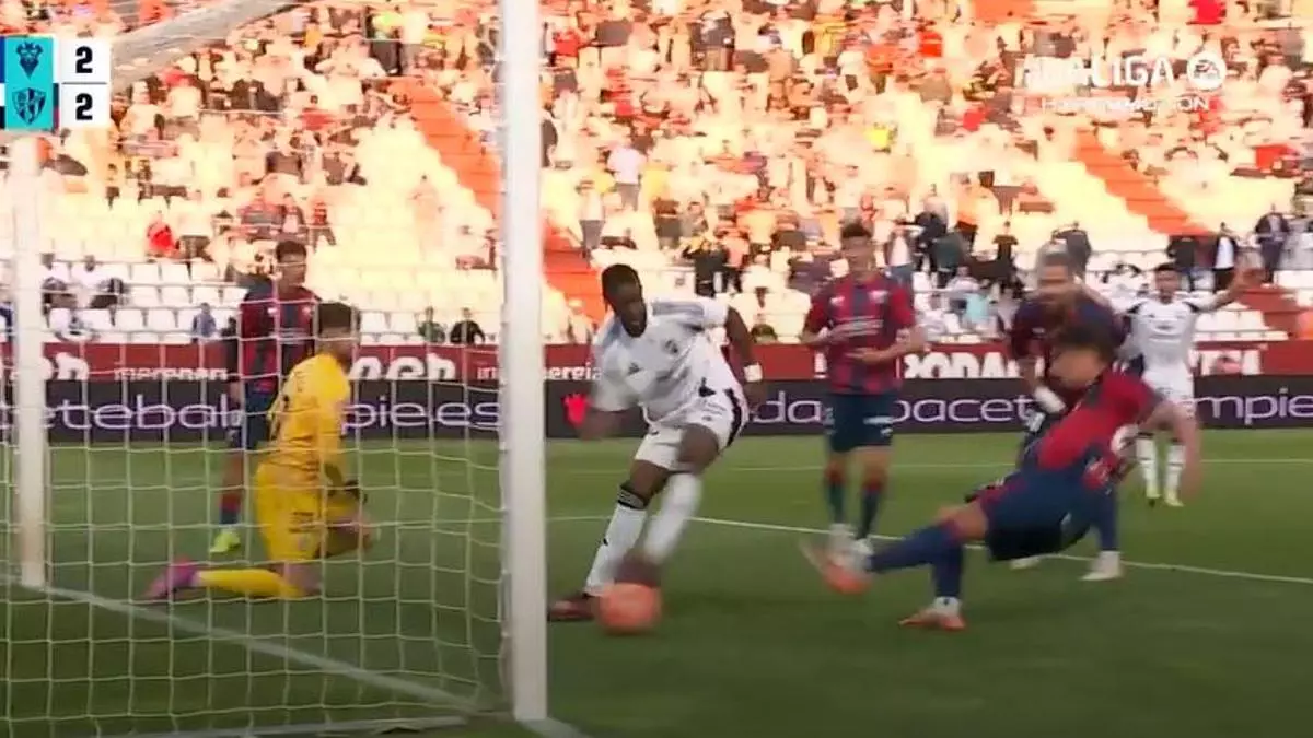 El 2-2 del Albacete en el Albacete 3-2 Huesca de la jornada 39 de LaLiga Hypermotion