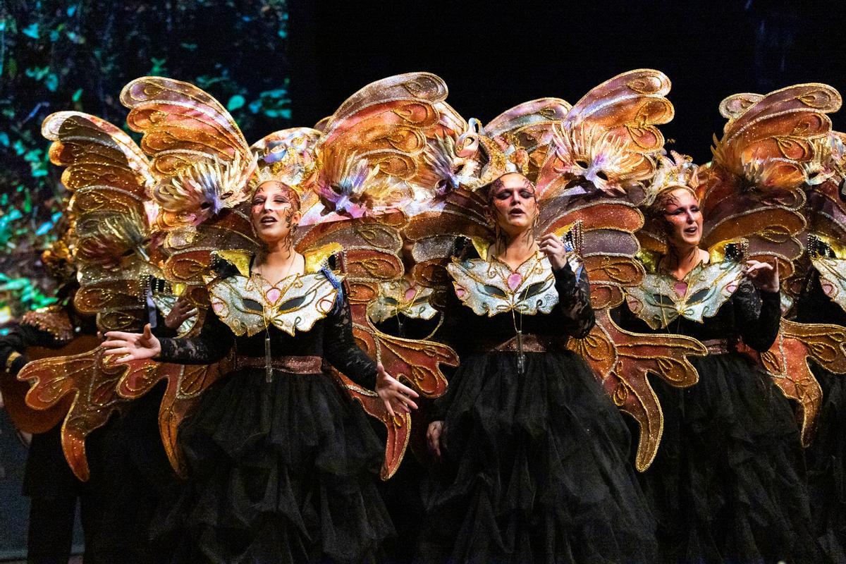 Presentación de la comparsa 'El refugio de la sombra'.