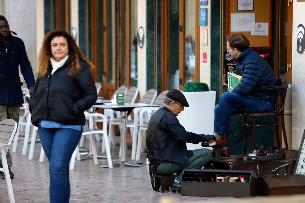 Viento y frío en Málaga