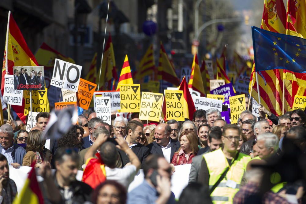 Manifestación en Barcelona contra el proceso soberanista