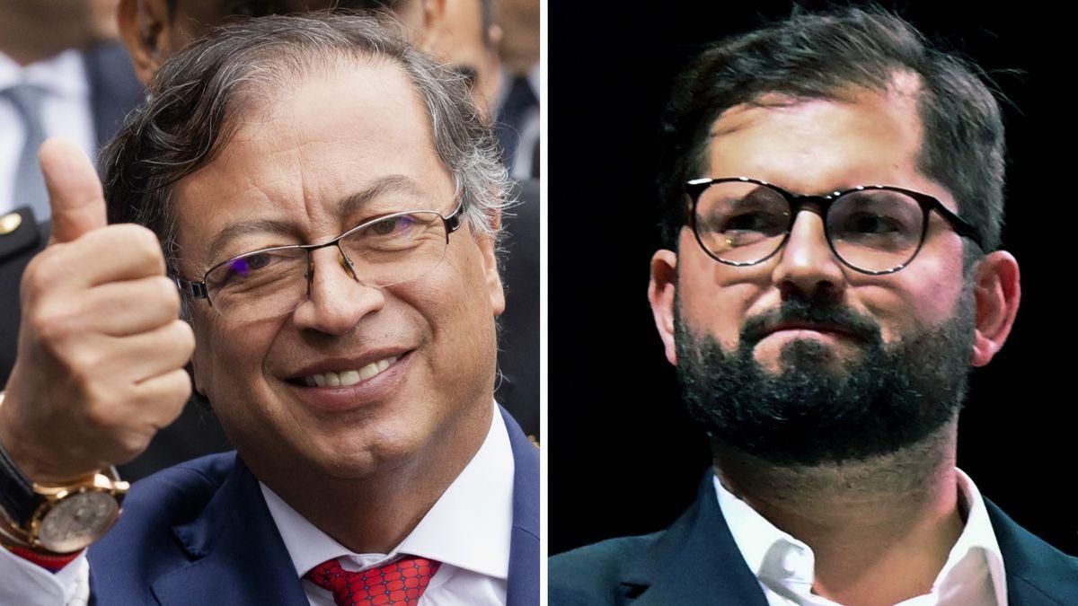 Gustavo Petro y Gabriel Boric.