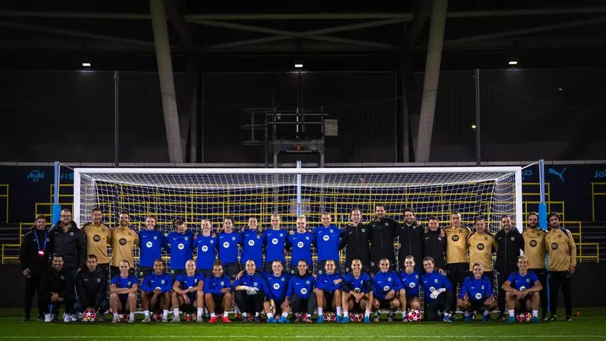 Últimos preparativos en Manchester para el debut del Barça en la Champions femenina