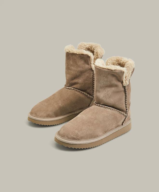 Bota serraje pelo de Oysho (precio: 49,99 euros)