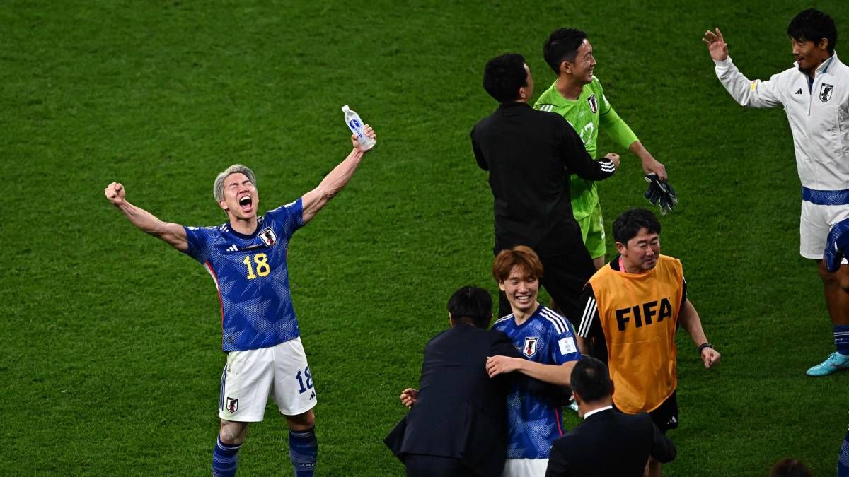 Japón celebró por todo lo alto su triunfo ante Alemania