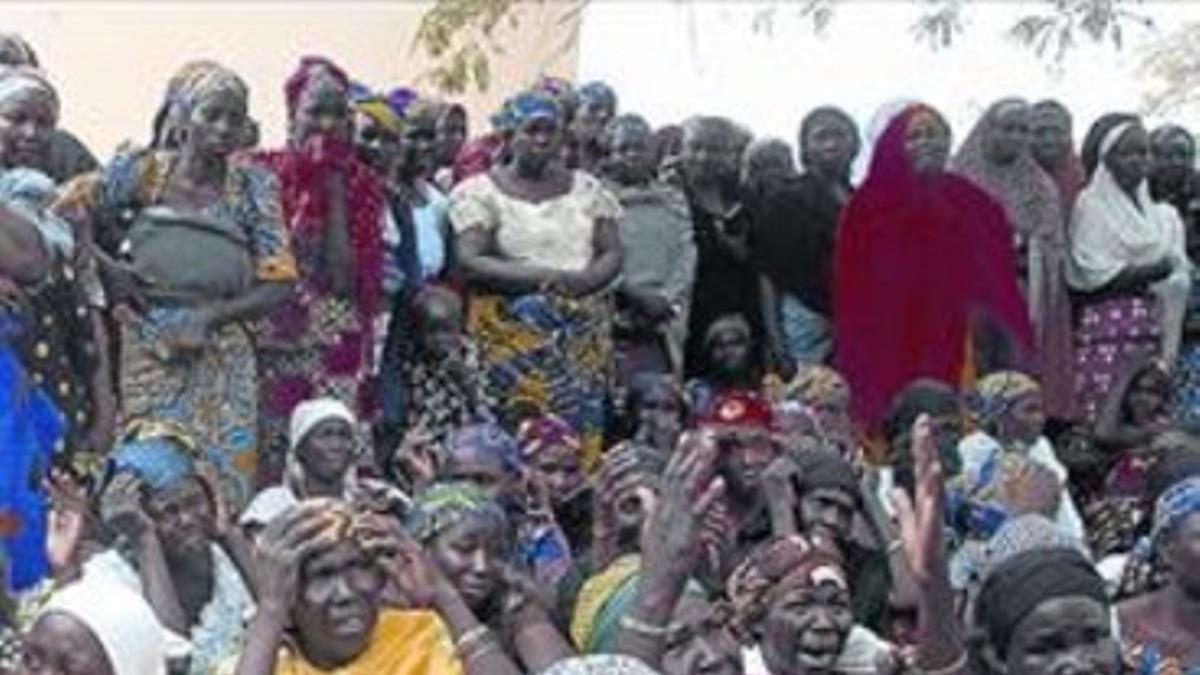 Madres de las chicas nigerianas secuestradas por Boko Haram.