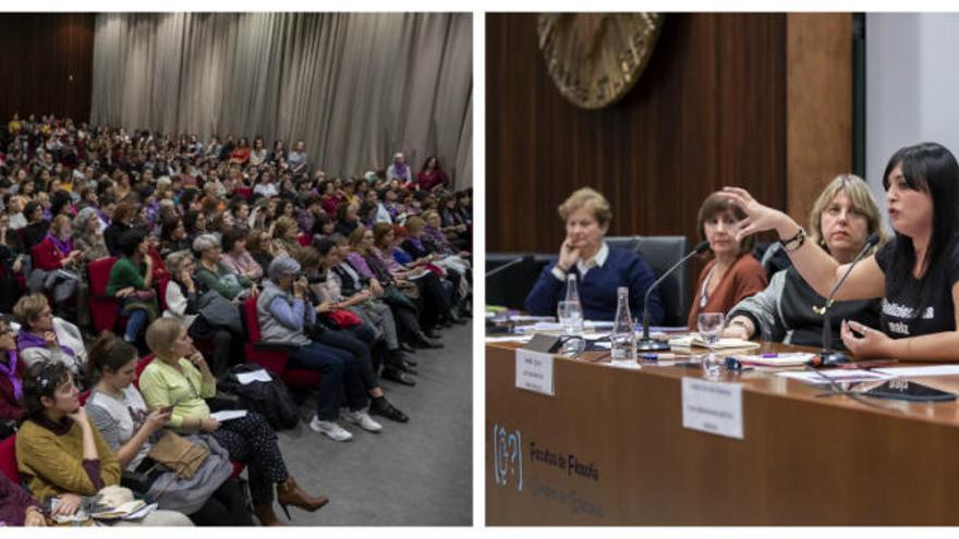 Asistentes y ponentes, durante la jornada de ayer.