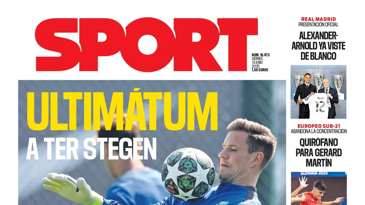 La portada de SPORT de hoy viernes, 13 de junio de 2025