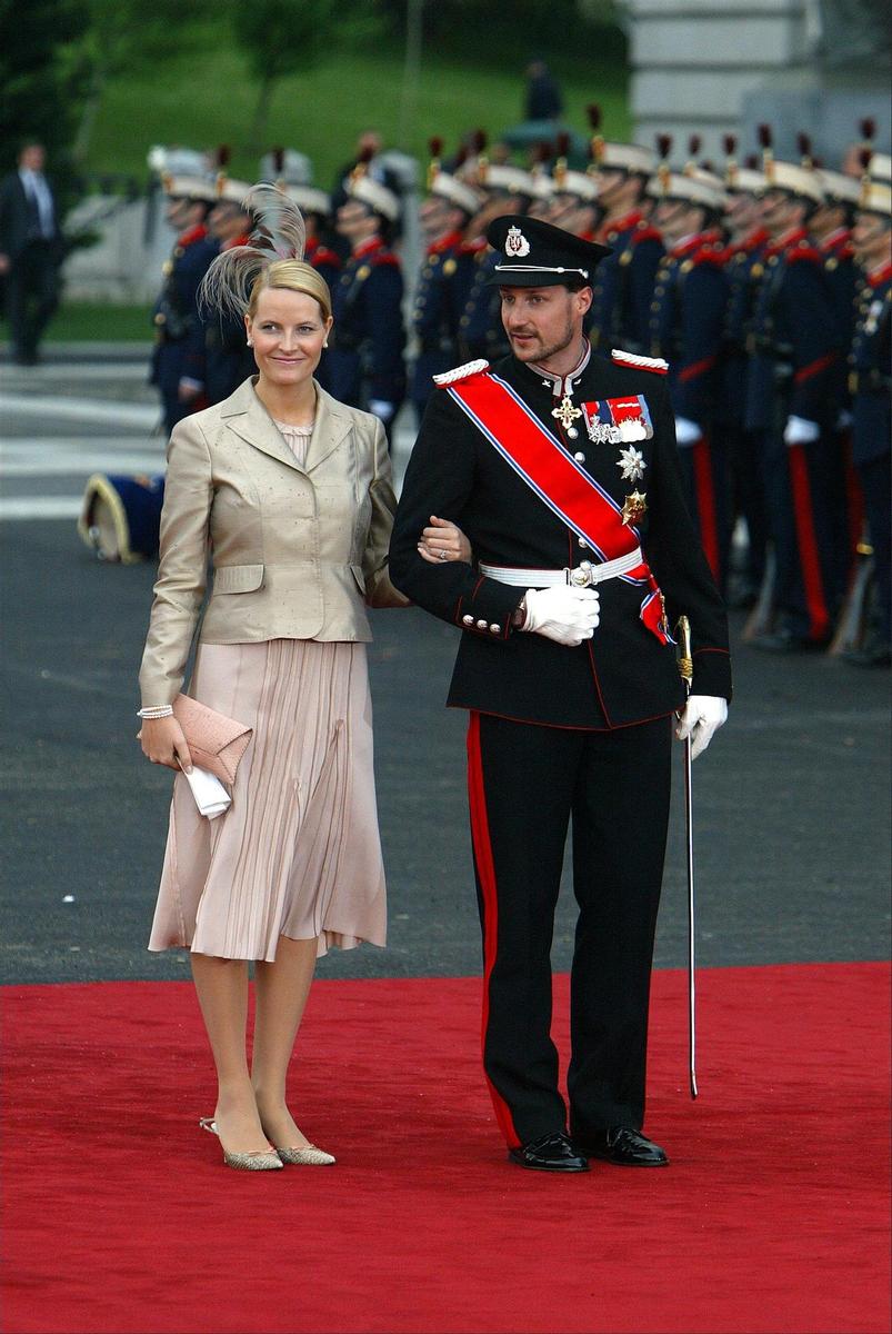Haakon de Noruega y Mette Marit en la boda de Letizia y Felipe hace 19 años