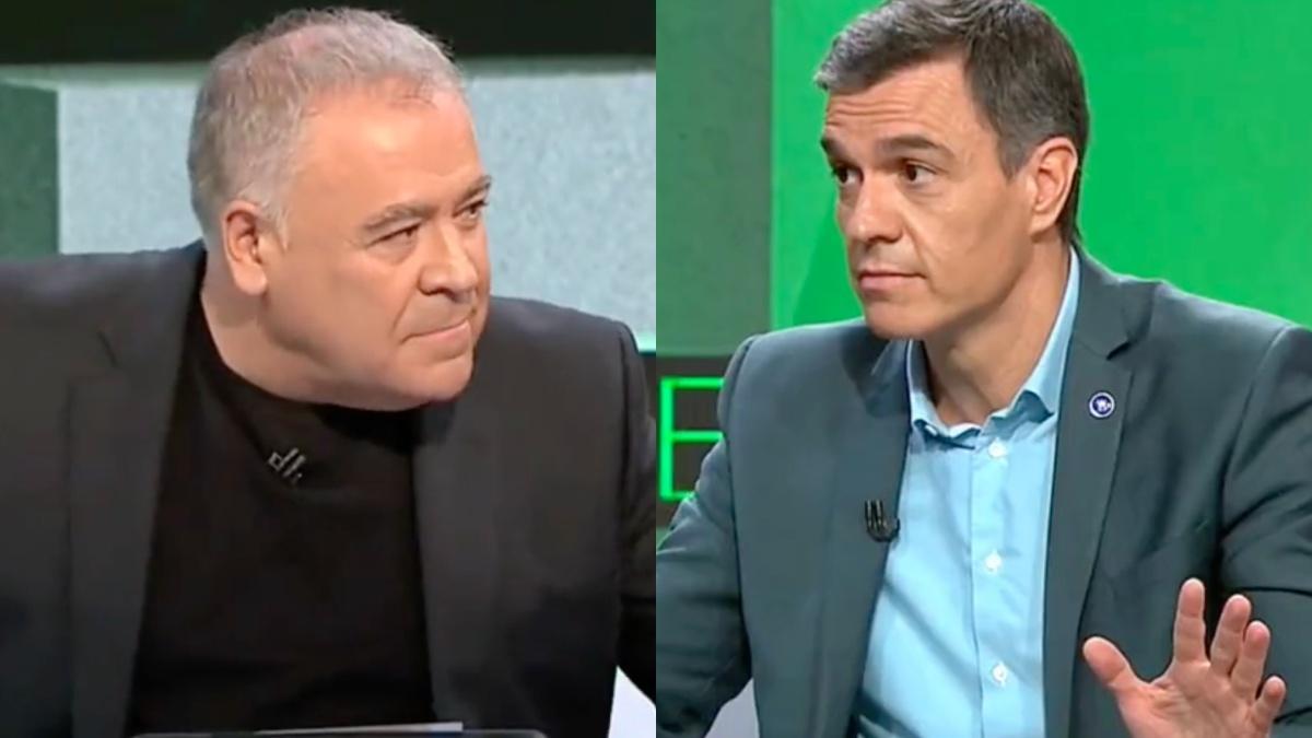 Antonio García Ferreras y Pedro Sánchez en 'Al rojo vivo'