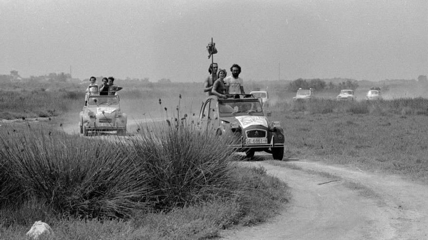 Primera ocupació dels Aiguamolls el mes d&#039;agost de 1977
