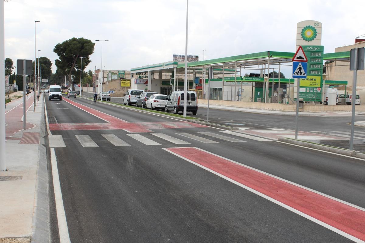 Finalizan las obras en la carretera N-325 en el acceso a Novelda desde Aspe.  ﻿