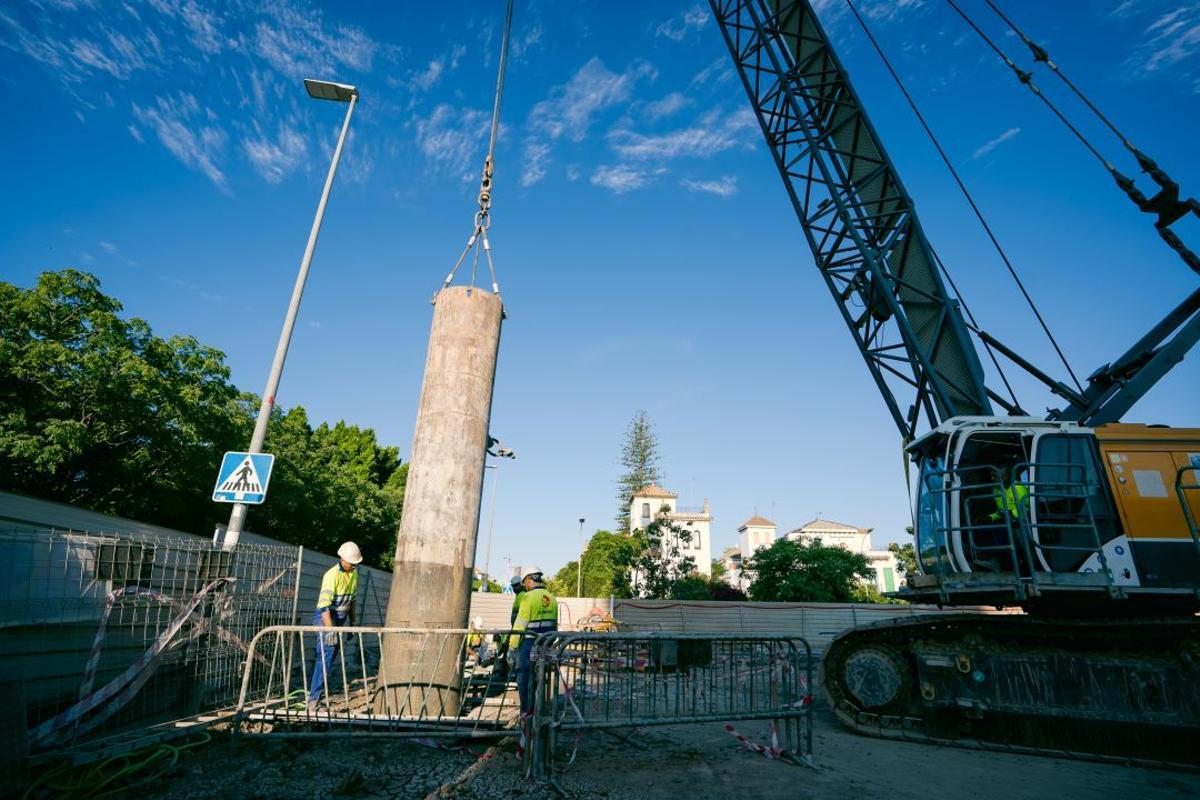 Trabajos de apantallamiento en la zona perimetral de la explanada de Preferencia. Trabajos de apantallamiento en la zona perimetral de la explanada de Preferencia.