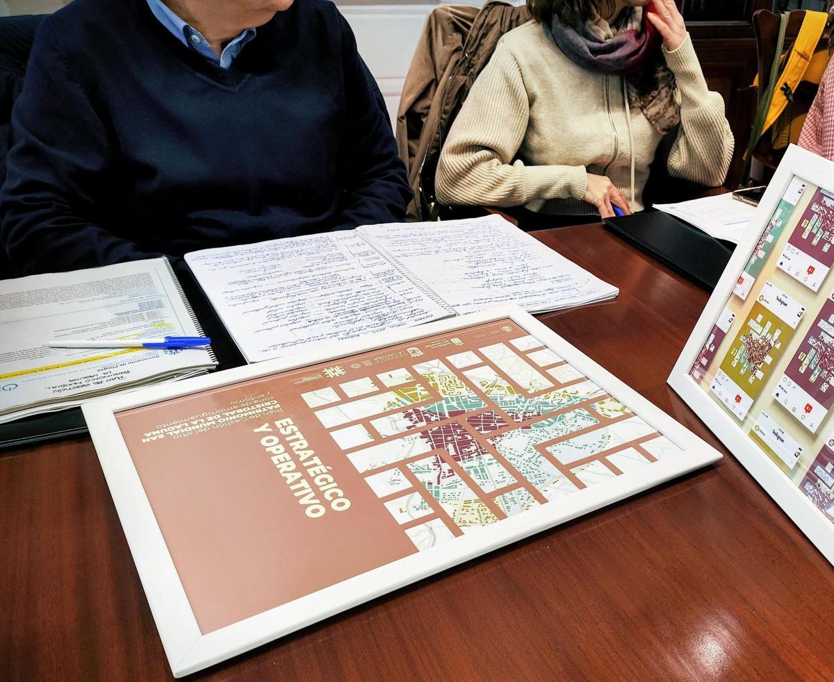 Un detalle de la reunión.