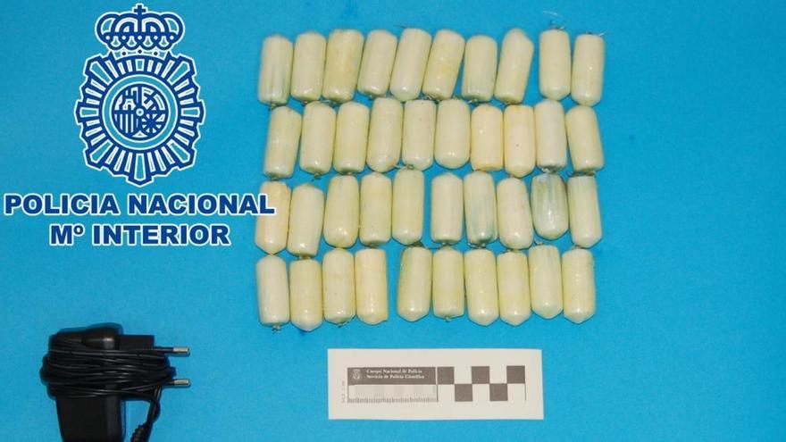 Detenido con casi medio kilo de cocaína en su cuerpo