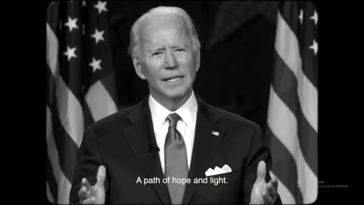 Un fotograma de la canción dedicada a Joe Biden.