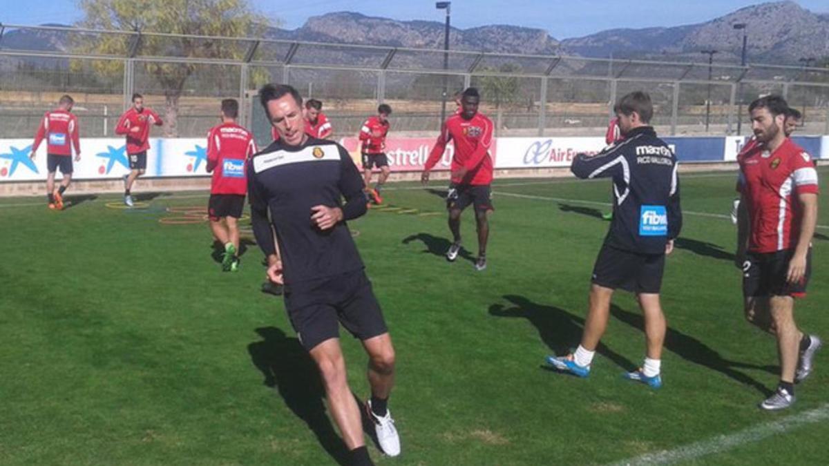 Steve Nash entrenando con el Mallorca